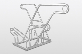 Fahrradständer -NILOS mit Anlehnbügel OHIO-, Radabstand 350 mm, zweiseitig